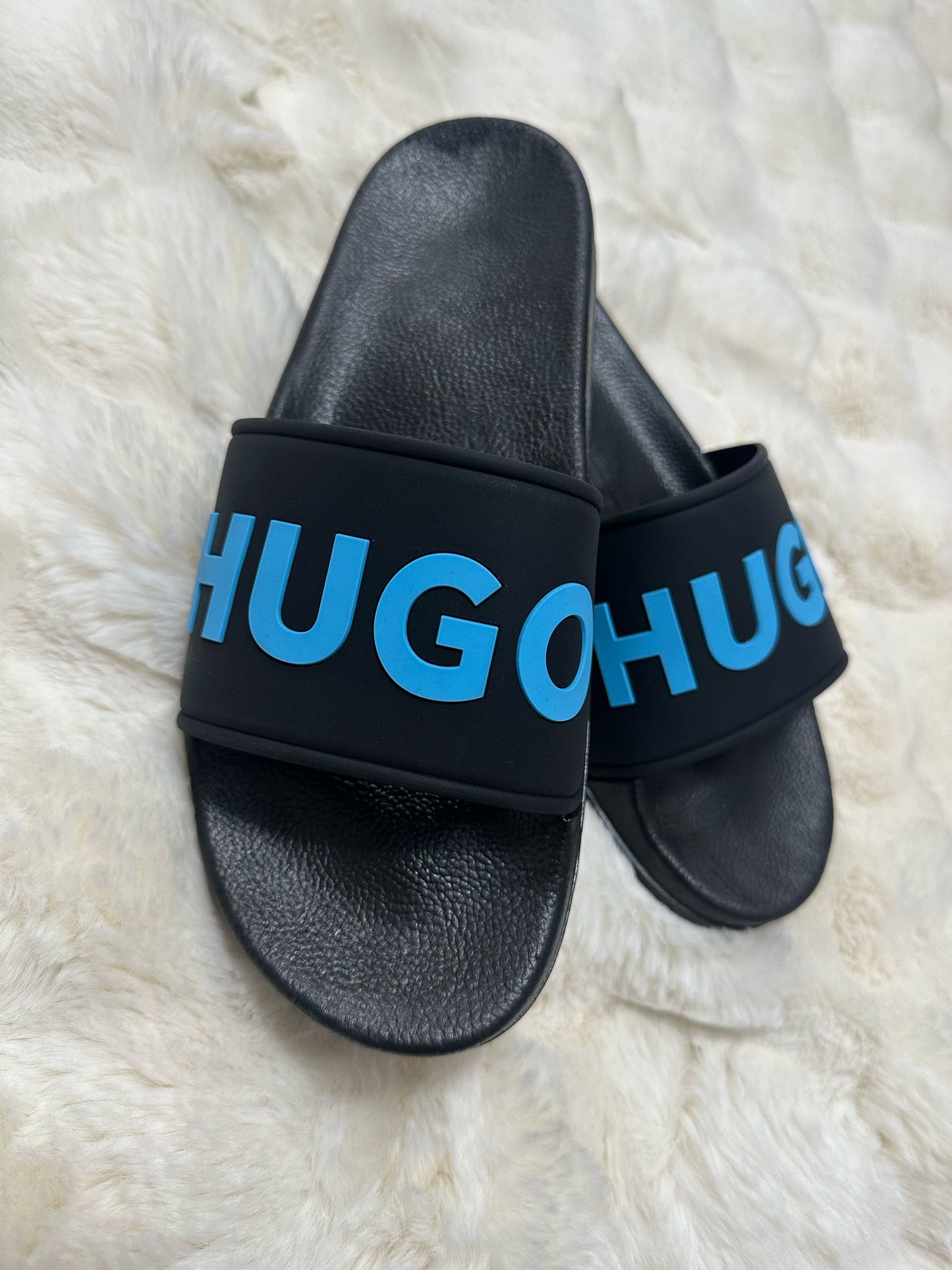 Papuci Barbati Hgo Negru/Bleo