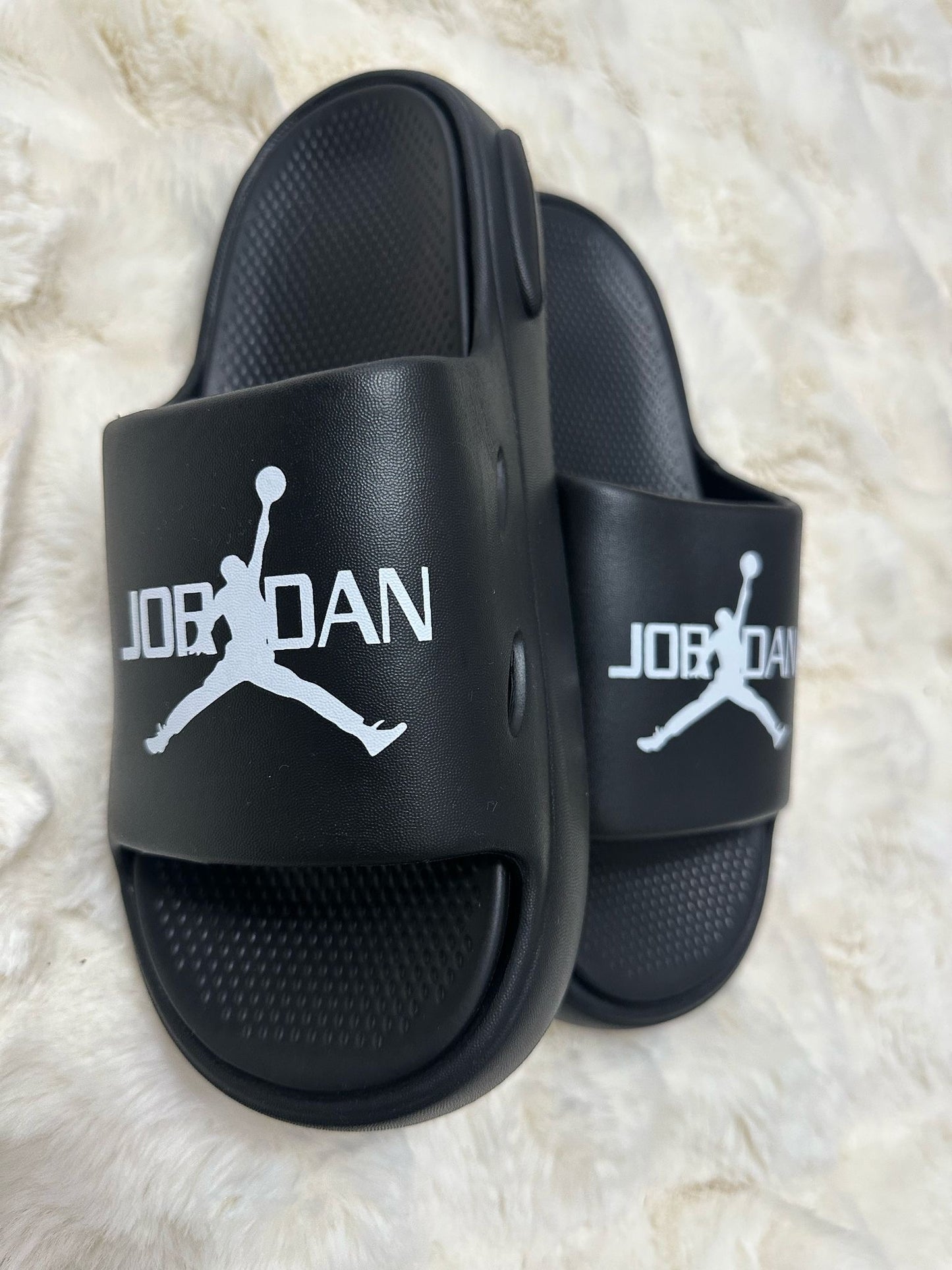 Papuci Barbati Jrd Negru/Alb